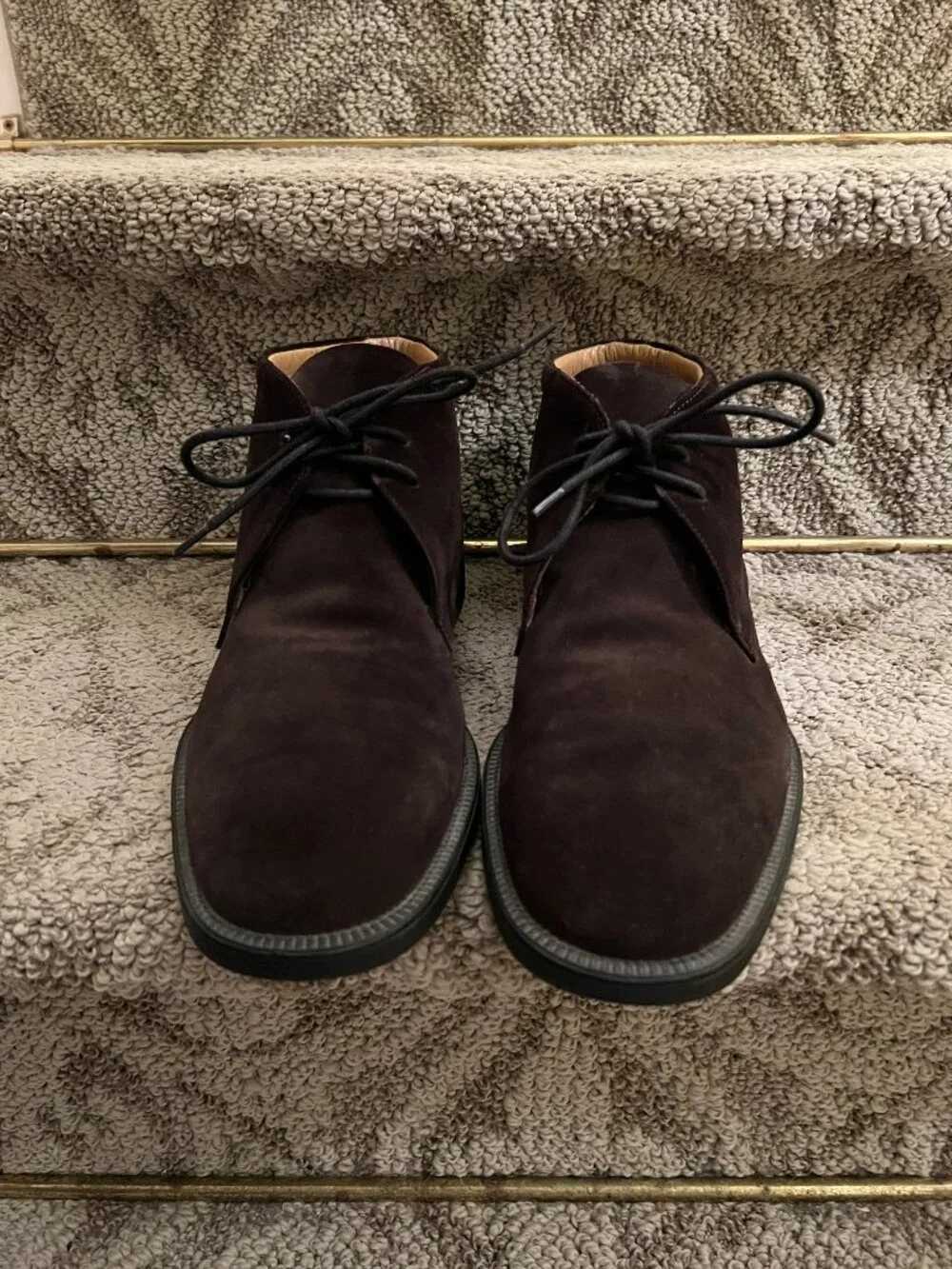 GUC Men's Salvatore Ferragamo Brown Suede Lace Up Chukka Boots Size 10.5 2E
